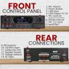 Pyle Bluetooth Home Theater Receiver Amplifier - 180W Peak Power Amp w/Treble, Bass, Echo Control, MP3/USB/FM, Dual Channel Audio Stereo System for Home Streaming Entertainment, Karaoke, Professional view 2