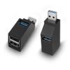 HATMINI 3 Ports USB Hub,USB Male to Female Expansion Adapter 2 Pcs 90 Degree Splitter 1 USB 3.0 and 2 USB 2.0 Port Portable Powered Data for Connecting Mobile Hard Disk, U Disk, Camera, Mouse,etc view 1