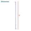 Aspen Creative 15012-22A, 6' White Faux Silk Fabric Cord & Chain Cover, Easy to Install for Lighting Fixture, Cable Management, Lamp Wire Cover, Set of 2 view 3
