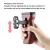 Camera Cage Wooden Handle Grip, Universial Left Right Side Handle Grip, for DSLR Camera Cage and Camnera Accessories, with Cold Shoe Mount 1/4 Inch Screw Hole 3/8 Inch Screw Hole view 4