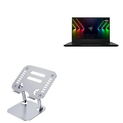 BoxWave Stand and Mount Compatible with Razer Blade 16 RTX 4070 (Dual UHD+FHD+Mini-LED) - Executive VersaView Laptop Stand, Ergonomic Adjustable Viewing Angle Metallic Riser - Metallic Silver