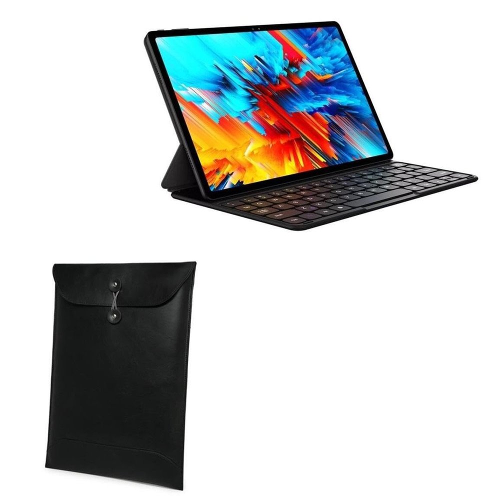BoxWave Case Compatible with Chuwi HiPad Max - Nero Leather Envelope, Leather Wallet Style Flip Cover