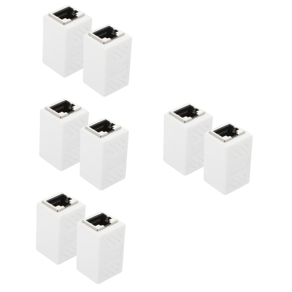 Baluue 8pcs Female to Female Ethernet Coupler Adapter for and Network Cables Connector for Enhanced Data Transfer and Streaming Performance