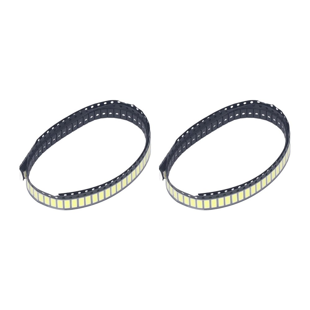 SMD LED Light Bead 200Pcs, LCD TV Backlight Bead 6000-6500K White Gold Wire Copper Bracket 6V for Panel Lamp