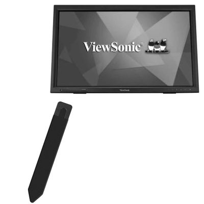 BoxWave Stylus Pouch Compatible with Viewsonic Monitor TD2423D (24 in) - Stylus PortaPouch, Pen Stylii Holder Carrier Portable Self-Adhesive - Jet Black