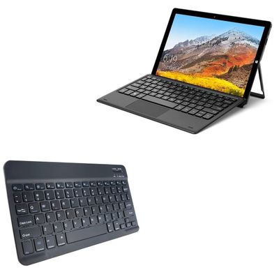 BoxWave Keyboard Compatible with Teclast X11 - SlimKeys Bluetooth Keyboard, Portable Thin with Chiclet-Style Keys - Jet Black