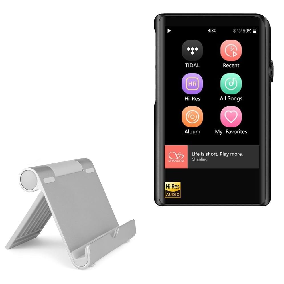 BoxWave Stand and Mount Compatible with Shanling M2X - VersaView Aluminum Stand, Portable, Multi Angle Viewing Sturdy