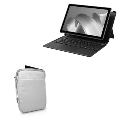 BoxWave Case Compatible with Chuwi Hi10 Go - Quilted Carrying Bag, Soft Synthetic Leather Cover w/Diamond Design - Cool Grey