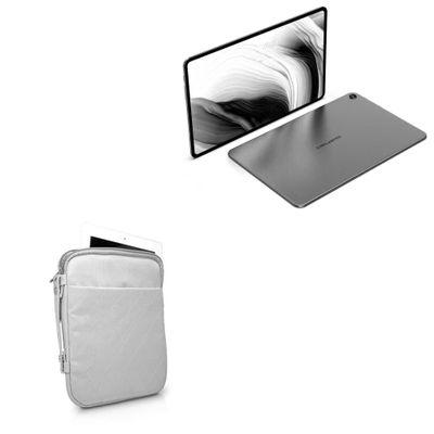 BoxWave Case Compatible with Teclast T40 - Quilted Carrying Bag, Soft Synthetic Leather Cover w/Diamond Design - Cool Grey