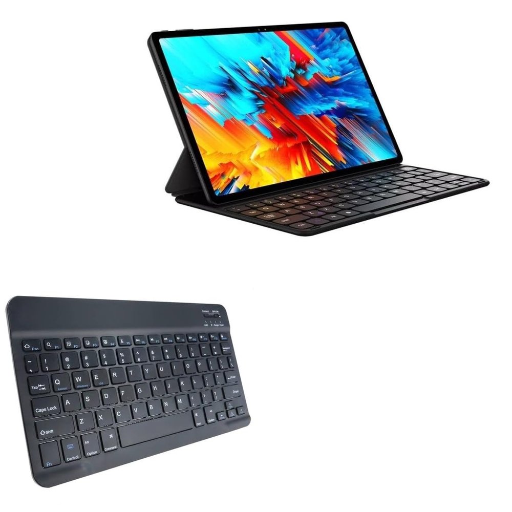 BoxWave Keyboard Compatible with Chuwi HiPad Max - SlimKeys Bluetooth Keyboard, Portable Thin with Chiclet-Style Keys - Jet Black