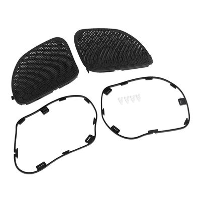 YDLMT Black Motorcycle Fairing Mesh Front Speaker Grills Cover Trim Replacement for Harley Road Glide FLTRU FLTRX FLTRXS FLTRK 2015-2023