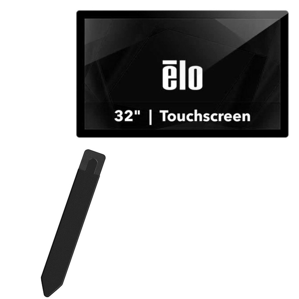 BoxWave Stylus Pouch Compatible with Elo E720061 (32 in) - Stylus PortaPouch, Pen Stylii Holder Carrier Portable Self-Adhesive - Jet Black