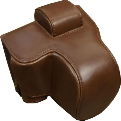BMAOLLONGB X-S20 Case, Handmade PU Leather FullBody Camera Case Bag Cover for Fujifilm X-S20 XS20 with 15-45mm 35mm lens Bottom Opening Version + Neck Strap + Mini Storage Bag (Coffee)