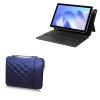 BoxWave Case Compatible with Chuwi Hi10 Go - Quilted Carrying Bag, Soft Synthetic Leather Cover w/Diamond Design - Navy view 1