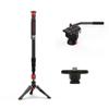 IFOOTAGE A180T Monopod & Komodo K5S Fluid Head & Quick Release Head, Monopod with Fluid Head & Extra Quick Release Head, Outdoor Photography Set view 1