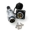 ZBLZGP WS20 6Pin Industrial Wire Connector Panel Mount Waterproof Plug Socket WS20 25A/5A 6 Pin Aviation Power Metal Threaded Soldering Wire to Board Cable view 1
