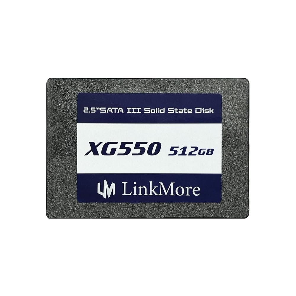 LinkMore XG550 512GB 2.5'' SATA III (6Gb/s) Internal SSD, Solid State Drive, Read Speed Up to 540MB/s, 2.5 inch for Laptop and PC Desktop
