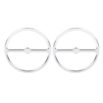 XMMT Chrome Motorcycle Front Fairing Mount Audio Speaker Trim Grill Covers for Harley Touring Electra Glide Street Glide Trike Tri Glide Ultra Limited 1996-2013