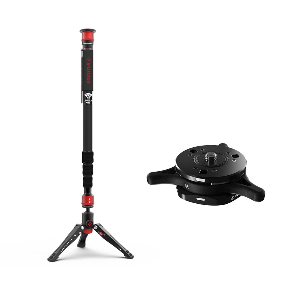 IFOOTAGE 71" Camera Monopod with Quick Release Plate, Professional Aluminum Camera Monopod, Compatible with Sony Nikon DSLR Cameras, Cobra 3 A180T