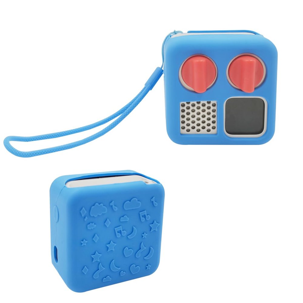 Anti-Slip Silicone Cover for YOTO Mini Audio Player, Protective Sleeve Case for Mini Player; Accessory for Kids Music Players (Case Only) (Blue)