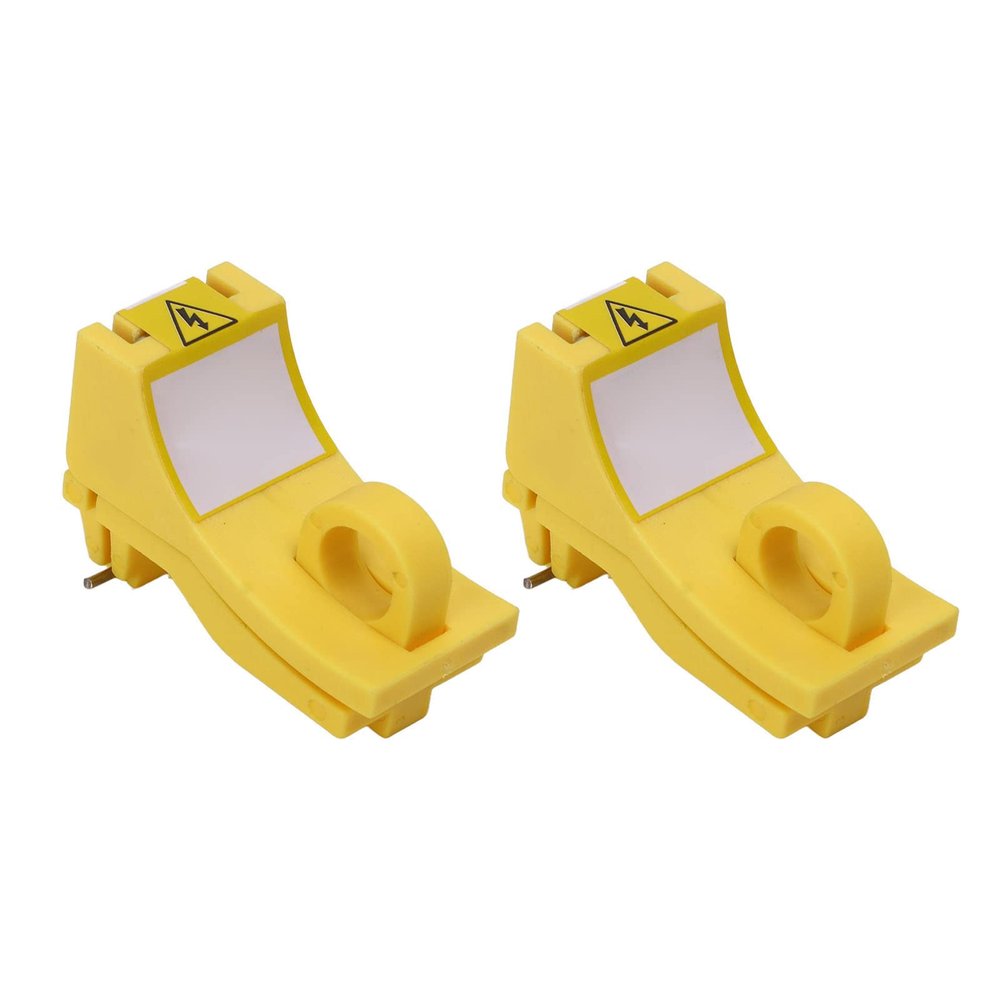 Glomora 2Pcs Miniature Lockout Device for Circuit Breaker - High Mechanical Strength Nylon Pin Out Lockout Tagout Electrical Breaker Safety Lock