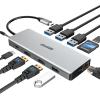 SUTOUG 11 in 1 Triple Display Docking Station with Dual 4K HDMI/1000Mbps Gigabit Ethernet/PD 3.0/4 USB 3.0 Ports for USB C Laptops, MacOS Only Support Mirror Mode view 1