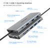 SUTOUG 11 in 1 Triple Display Docking Station with Dual 4K HDMI/1000Mbps Gigabit Ethernet/PD 3.0/4 USB 3.0 Ports for USB C Laptops, MacOS Only Support Mirror Mode view 2