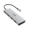 USB C Hub, Docking Station, 11 in 1 Triple Display USB C Docking Station with Dual 4K HDMI/1000Mbps Gigabit Ethernet/PD 3.0/4 USB Ports for USB C Laptops, MacOS Only Support Mirror Mode view 1