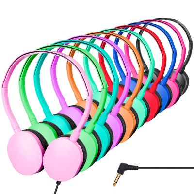 ZXQZYM Kids Headphones Bulk 10 Pack for School Classroom Students Kids Children Teen and Adults (Mixed Colors)