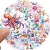 100Pcs Marine Life Stickers for Water Bottles, Fish, Jellyfish, Turtles Stickers for Hydro Flask Laptop Scrapbook Party Supplies, Waterproof Sea Animal Decals view 4