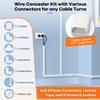 126in Cord Hider Kit, ZhiYo Wire Hiders for TV on Wall, Paintable Cable Management Kit, Wire Cover for Wall Mount TV, White Cable Raceway, Cord Cover Wire Management Kit, 8 x L15.7in W1.18in H0.67in view 3