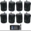 Rockville Bundle: (1) RCS350-6 350 Watt 6 Zone 70v Commercial/Restaurant Amplifier/Bluetooth + (4) Pair WET-44 PRO Dual 4" 4-Way Swivel 70V Commercial Speakers in Black (5 Item) view 1