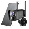 Kittyhok 2K Solar Security Camera Outdoor, 4MP Black FHD Wireless Security Camera, Solar Powered, Forever Power, Smart Detection, Night Vision, Spotlight, Weatherproof for Home Surveillance view 1