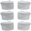 Rockville WET-44 PRO Dual 4" 70V Wall Mount Speakers, White, 4-Way Swivel, IPX55 Indoor/Outdoor Weatherproof, 45W RMS, 70V Taps (30W/15W/7.5W/3.75W) 6 Ohm, Wide Dispersion, Waterproof Cabinet (3 Item)