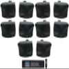 Rockville Bundle: (1) RCS350-6 350 Watt 6 Zone 70v Commercial/Restaurant Amplifier/Bluetooth + (5) Pair WET-44 PRO Dual 4" 4-Way Swivel 70V Commercial Speakers in Black (6 Item) view 1