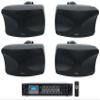 Rockville Bundle: (1) RCS180-6 180 Watt 6 Zone 70v Commercial/Restaurant Amplifier/Bluetooth + (2) Pair WET-44 PRO Dual 4" 4-Way Swivel 70V Commercial Speakers in Black (3 Item) view 1