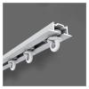 Aluminum Ceiling Curtain Track for Hidden Mount, White Black, Recessed Balcony Sliding Rail for Privacy Divider, Straight Rod with Complete Kit(20ft/609.6cm) view 1