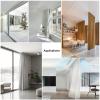Aluminum Ceiling Curtain Track for Hidden Mount, White Black, Recessed Balcony Sliding Rail for Privacy Divider, Straight Rod with Complete Kit(20ft/609.6cm) view 2
