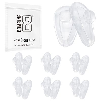 Combine8 6 Pairs Replacement Nose Pads Clear Nose Pieces for Oakley Socket 5.0/Socket 5.5 OX3217 OX3218/Lizard/Barrelhouse OX3173 OX3174/Sway Bar/Limit Switch OX5119 OX5121/Contrail Sunglasses