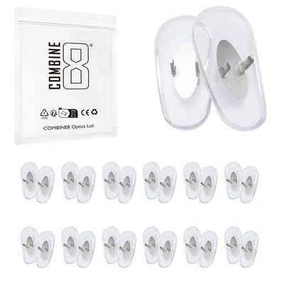12 Pairs Replacement Nose Pads Clear Nose Pieces for Ray-Ban Aviator RB3025/Aviator RB3044/RB3261/RB3445/RB3483/RB3506/RB3519/RB3516/RB3293/RB3267/RB3362/RB3026/RB3490 Sunglass