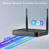 Kittyhok Wireless NVR Security System 10CH Black Recorder with Dual WiFi Router, Long Range WiFi, Built-in Speaker, Motion Recording & Alerts, Supports up to 6TB HDD view 3