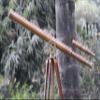 Mary Nautical- U.S. Navy Griffith Antique Adjustable Tripod Nautical Style Decorative Double Barrel Tube Floor Standing Wooden Stand Telescope view 4