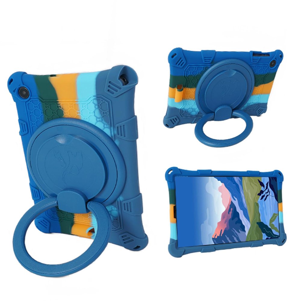 AKNICI Silicone Case for ALLDOCUBE iPlay50 Mini, Pro & Pro NFE, Protective Cover with 360 Rotating Stand Handle, DarkBlue