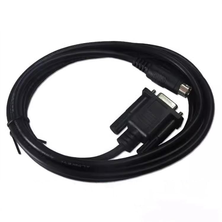 Compatible DOP(B)-DVP(9 Holes) PLC Communication Cable Touch Panel DOP (B) Series Connections DVP Series Communication Cable Cable Black : 3 Meters