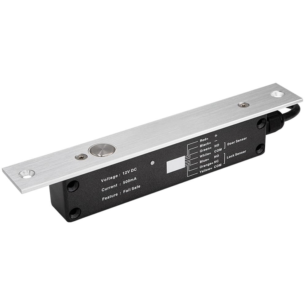 UHPPOTE IP66 Waterproof 12VDC Electric Drop Bolt Lock Fail Safe NC Mode