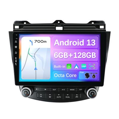 BXLIYER - [6G+128G] - Android 13 Car Stereo For Honda Accord 7th (2002-2007) - Wireless CarPlay/Android Auto - Camera & MIC - IPS 10.1 Inch 2 Din - DSP Steering Wheel WiFi DAB Fast-boot 360-Camera AHD