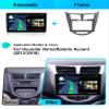 BXLIYER Android 12 IPS Car Stereo for Hyundai Verna Accent (2012-2016) - Wireless CarPlay/Android Auto - 4G+64G - LED Camera + MIC - 9 Inch 2 Din - DSP Steering Wheel WiFi DAB Fast-Boot 360-Camera BT view 2