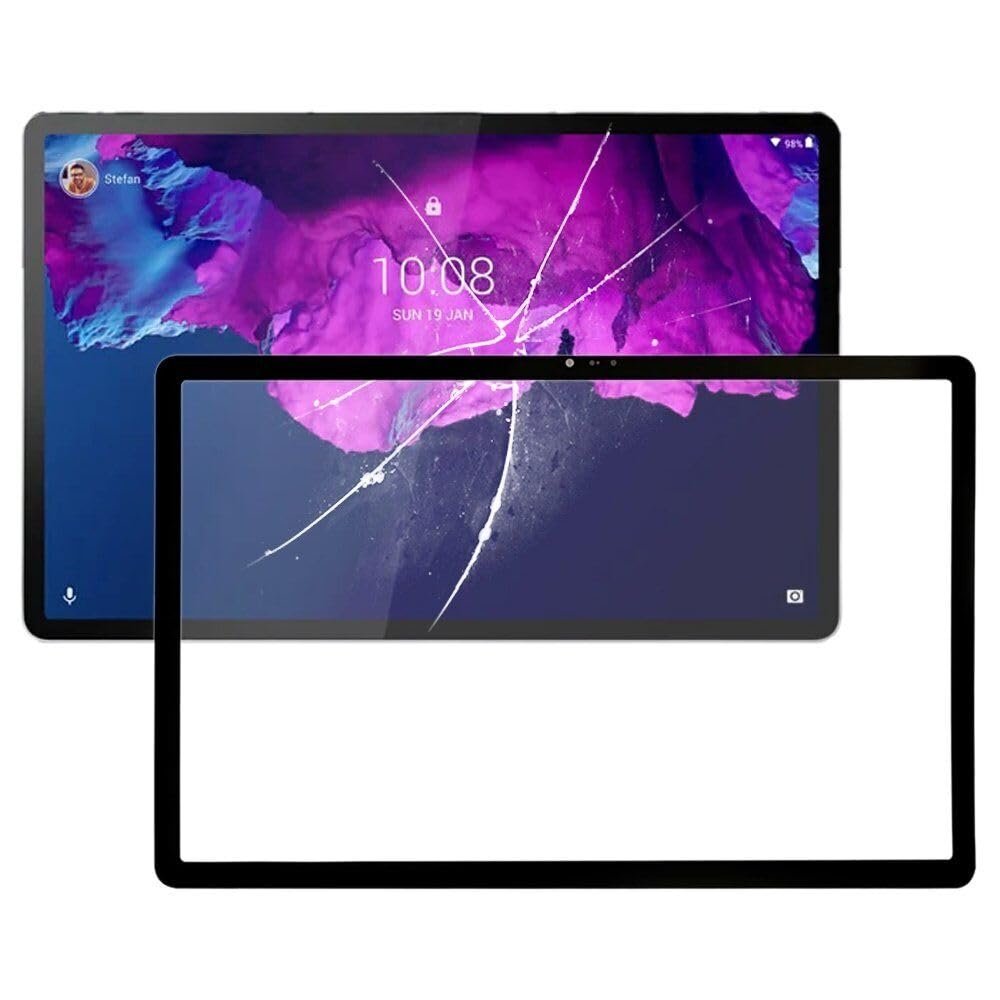 Front Outer Screen Glass Lens Replacement for Lenovo Tab P11 Plus TB-J616 / P11 5G TB-J607 Black