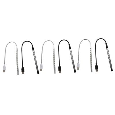 DOITOOL 6pcs USB Led Reading Lamp for Night Reading for Laptops Desktops and Bedside Use Led Brightness USB Power Connection