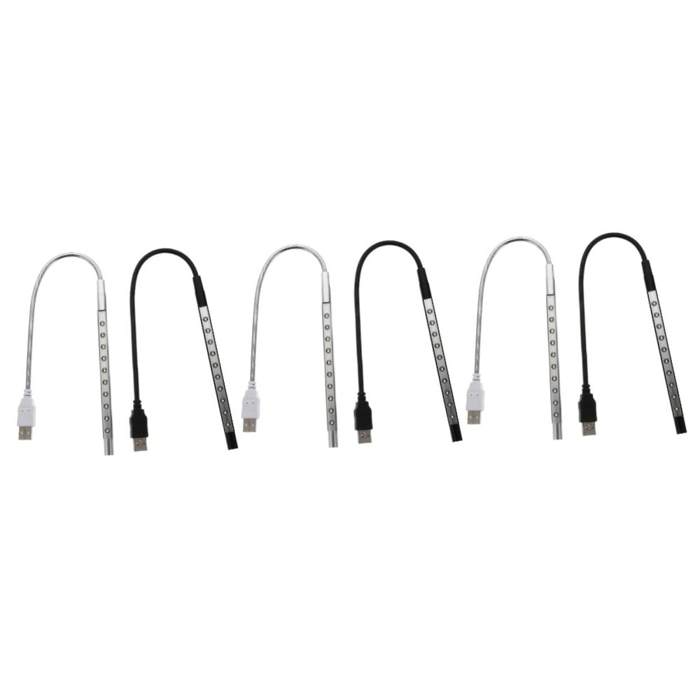 DOITOOL 6pcs USB Led Reading Lamp for Night Reading for Laptops Desktops and Bedside Use Led Brightness USB Power Connection